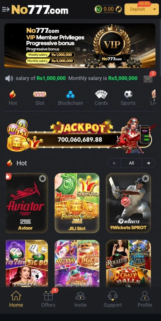 NO777 Game App Pakistan, Online Casino, Slots, Cards, and many more.