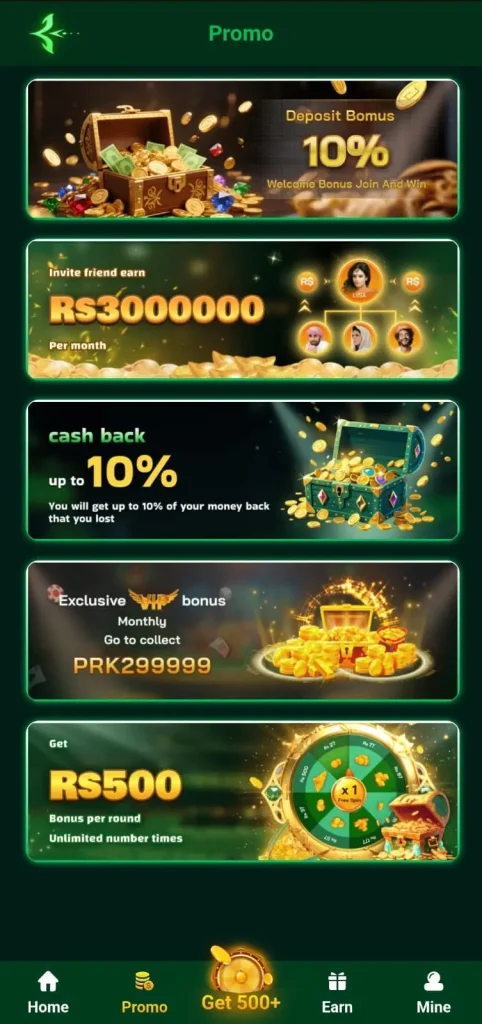 PKR333 Bonuses Screenshot, Daily Rewards, and Free Spin Offers.
