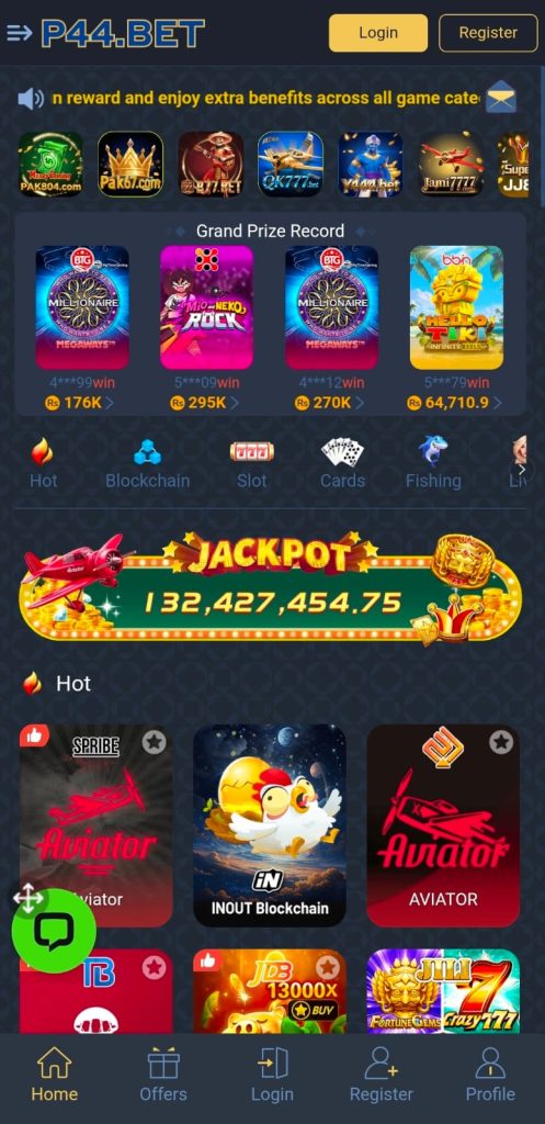 Pakistani players enjoying live casino and sports betting on P44.BET Game